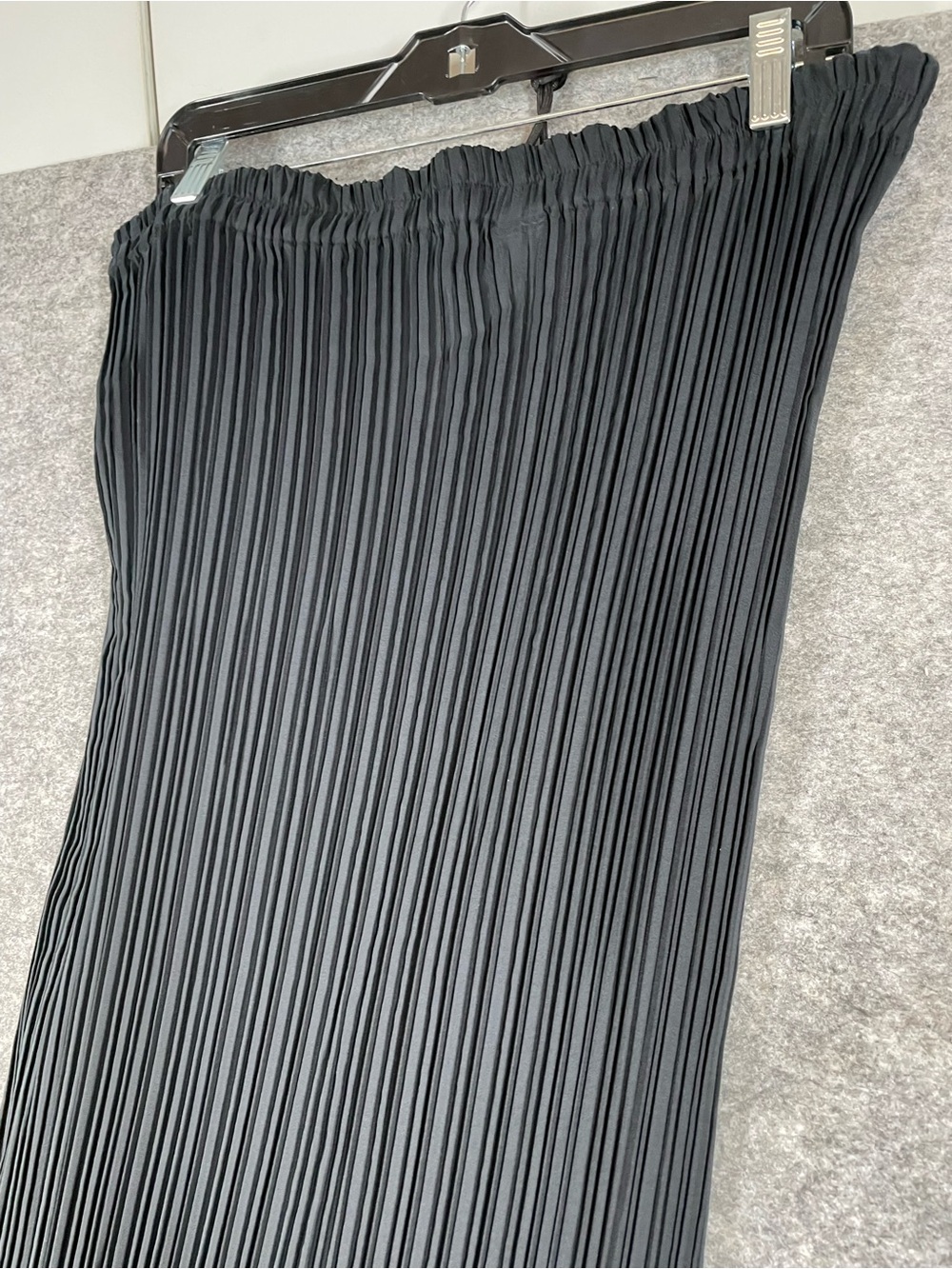 Vintage Lezley George London Black Pleated Maxi Skirt Y2K Minimalist Midi Small - Picture 11 of 15